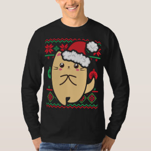 T-shirt Doux de Noël moche mignon Kawaii Anime Chibi Shy