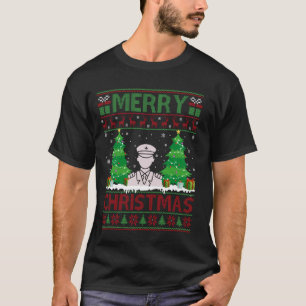T-shirt Doux moche Arbre de Noël Éclairage Capitaine moche