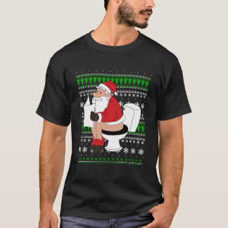 T-shirt Doux moche Père Noël Toilet drôle cadeau Noël