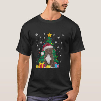 T-shirt Doux moche sapin de Noël éclaire Pitbull Chien San