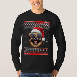 T-shirt Doux moche X mas Père Noël Pekingese Chien Noël