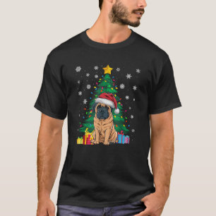 T-shirt Doux moche Xmas Arbre Lumières Anglais Mastiff Chi