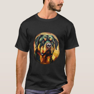 T-shirt Doux tournevis en verre chien Rottweiler