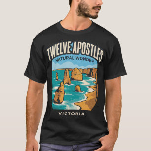 T-shirt Douze Apôtres Victoria Australie Voyage Vintage 
