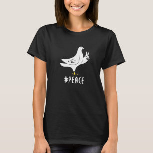 T-shirt Dove Bird Donne Un Symbole De Paix À La Main