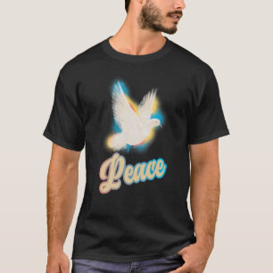 T-shirt Dove De Paix Colombe Colorée Pour La Paix Eglise B