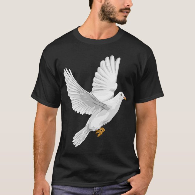 T-shirt Dove Of Peace White Pigeon Main Drake Artwork grap (Devant)