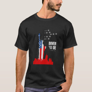 T-shirt Dover DE Statue de la Liberté Drapeau faux Nom de