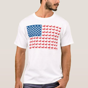 T-shirt Doxie - drapeau américain patriotique de teckel