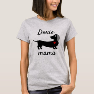 T-shirt Doxie Mama Dachshund Red Heart