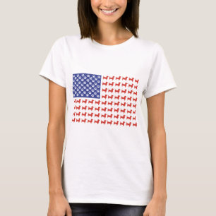 T-shirt Doxie patriotique - drapeau américain de teckel
