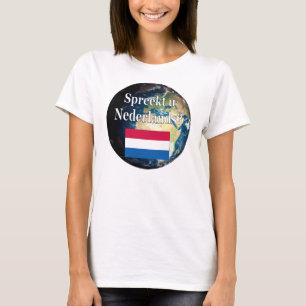 T-shirt Doyou speak Dutch ? Flag & earth