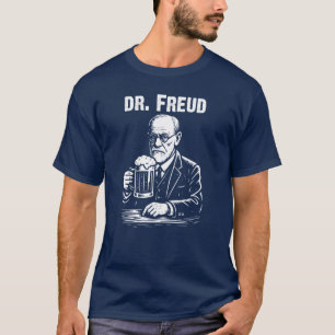 T-shirt Dr Freud avec illustration de bière