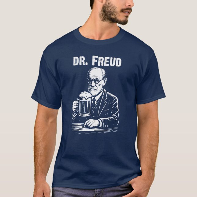 T-shirt Dr Freud avec illustration de bière (Devant)