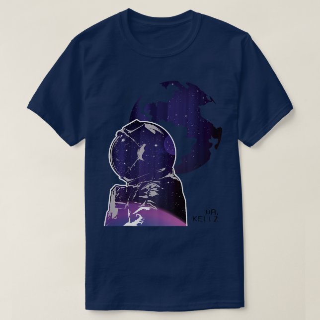 T-shirt Dr Kellz Astronaut dans l'espace (Design devant)
