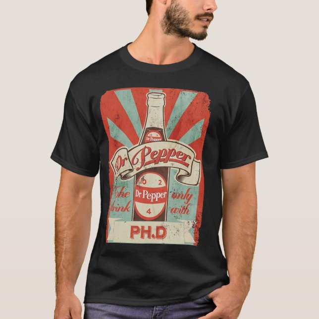 T-shirt dr pepper phd (Devant)