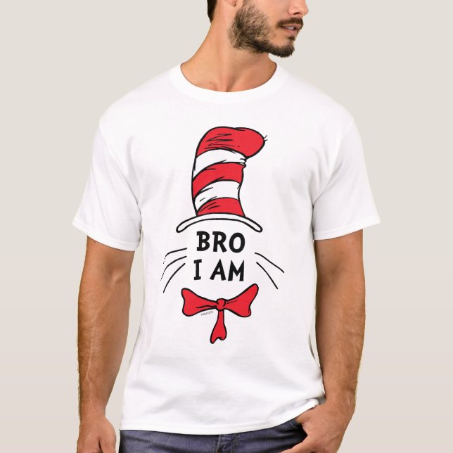 T-shirt Dr Seuss | Chat dans le Casquette - Frère (Devant)