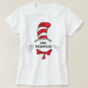 T-shirt Dr Seuss Chat dans le Casquette Nom de l'enseign