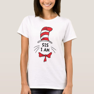 T-shirt Dr Seuss   Chat dans le Casquette - Sis I am
