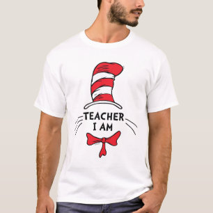 T-shirt Dr Seuss   Chat en Casquette - Enseignant Je suis
