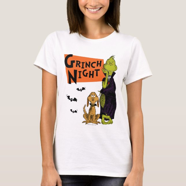 T-shirt Dr Seuss | Hallowen Grinch Night Graphic (Devant)