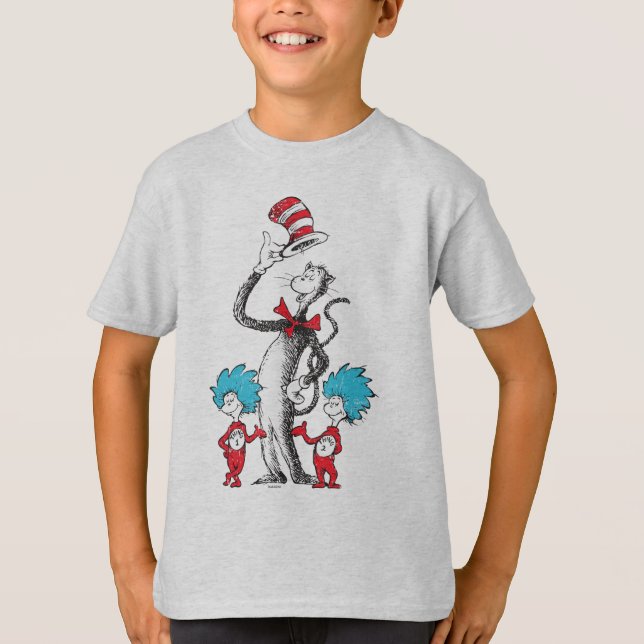 T-shirt Dr Seuss | Le Chat dans le Casquette, Chose 1 & Ch (Devant)