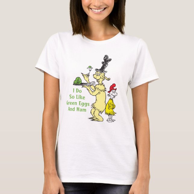 T-shirt Dr Seuss| Oeufs verts et jambon| Ami et Sam-I-Am (Devant)
