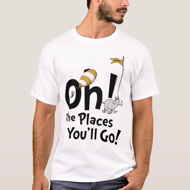 T-shirt Dr Seuss | Oh, les endroits où vous irez ! Retro (Devant)
