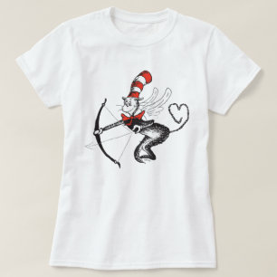 T-shirt Dr. Seuss Valentine   Le Chat dans le Cupid Casque