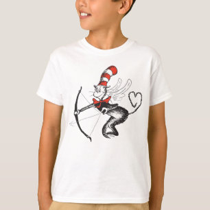 T-shirt Dr. Seuss Valentine   Le Chat dans le Cupid Casque