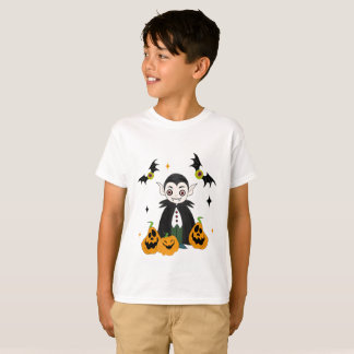 T-shirt Dracula avec citrouilles