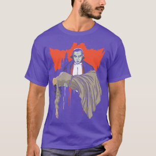 T-shirt Dracula Vampire avec une femme Illustration