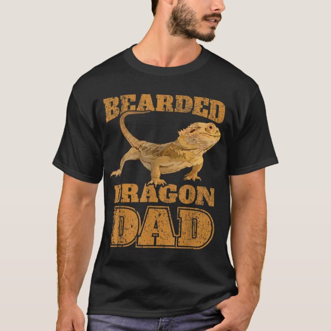 T-shirt Dragon à coeur T Chemise Dragon à tête papa Papa (Devant)