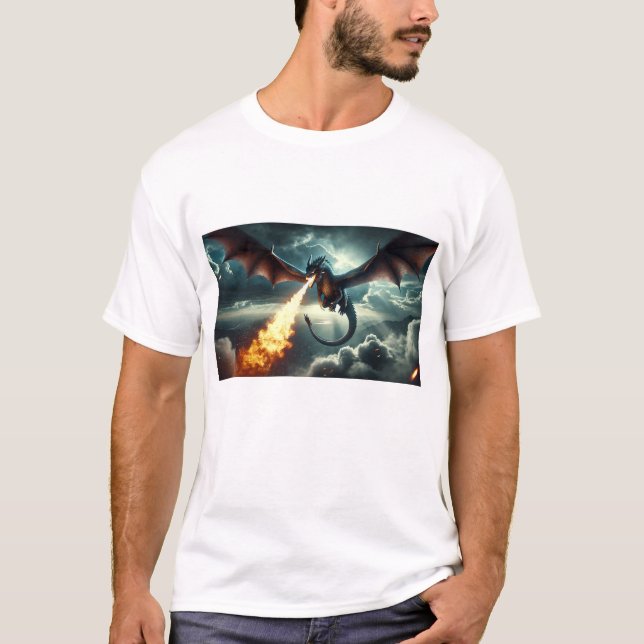 T-shirt Dragon à respirer le feu (Devant)