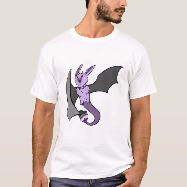 T-shirt Dragon asexuel de batte de fierté (Devant)