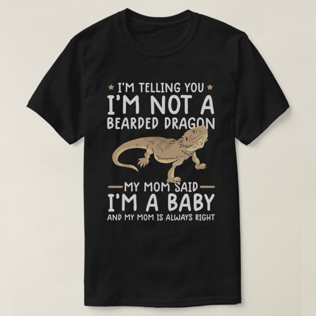 T-shirt dragon barbu chemise lézard chemise barbu d (Design devant)