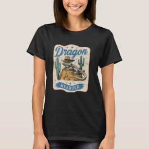 T-shirt Dragon barbu Hearder Vintage Style Cowboy Lézard