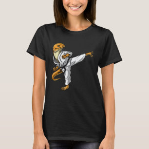 T-shirt Dragon barbu Ninja de karaté Beardie Reptile Lézar