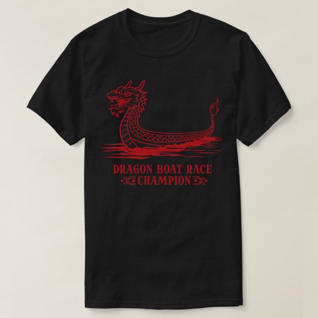 T-shirt Dragon Bateau chinois Thème 1 (Design devant)