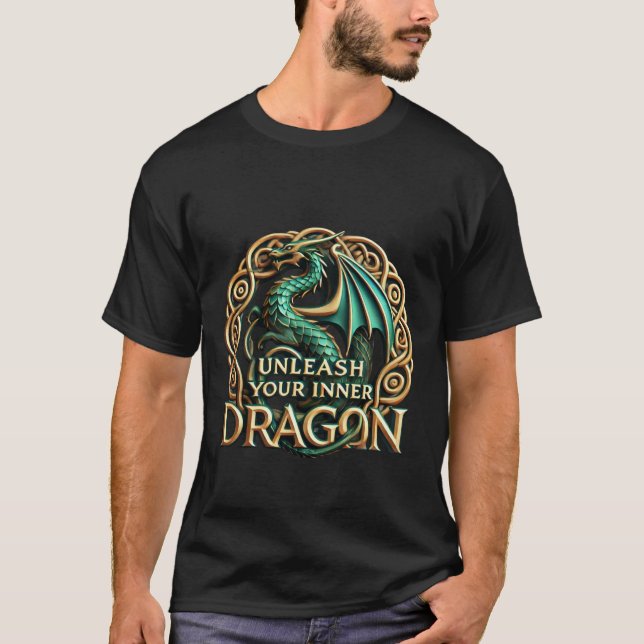 T-shirt Dragon celtique : Symbole de la force éternelle (Devant)