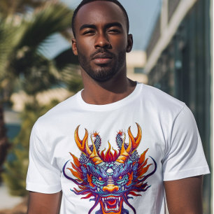 T-shirt Dragon chinois coloré