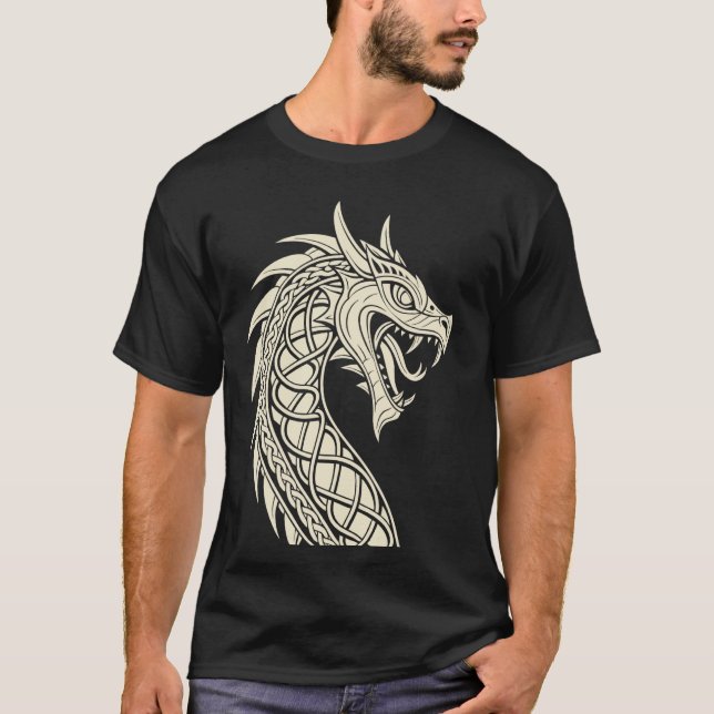 T-shirt Dragon classique Viking World Serpent u2013 Nordic (Devant)