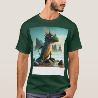 T-shirt Dragon cool sur la plage