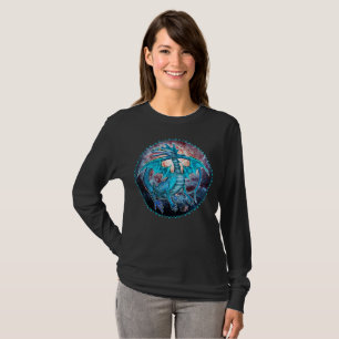 T-shirt Dragon Cosmique Turquoise