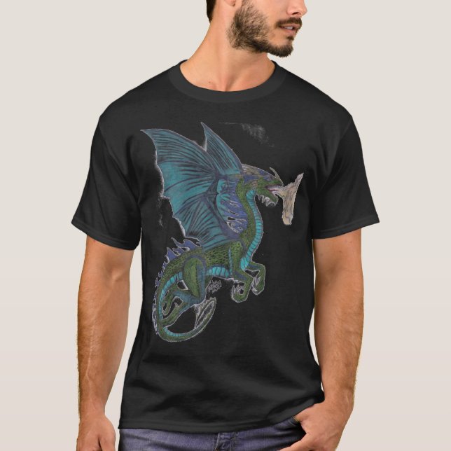 T-shirt dragon de diamant (Devant)