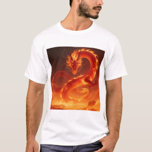 T-shirt Dragon de Feu Ardente   Dragon Fantastique de Flam