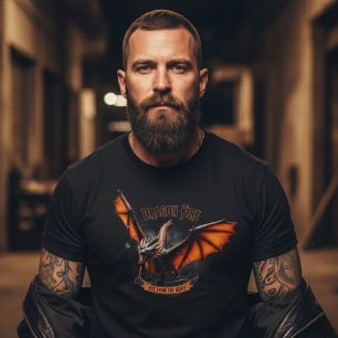 T-shirt Dragon de Feu Épique "Renaître des Cendres" Fantas