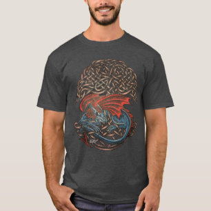 T-shirt Dragon de Guardian et Tattoo de l'arbre celtique d