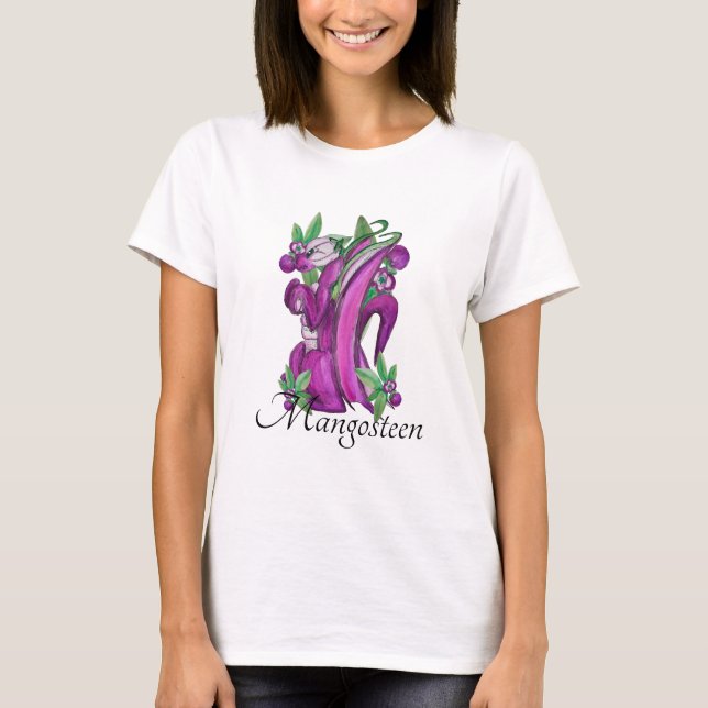 T-shirt Dragon de mangoustène violet brillant (Devant)