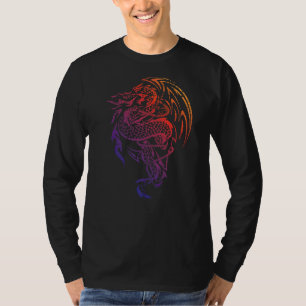 T-shirt Dragon De Mer Respirant Par Le Feu Naval Avec Dist